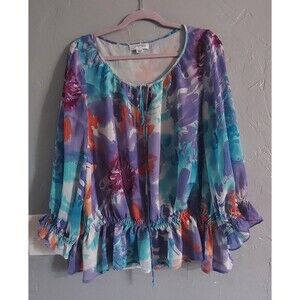 Josephine Studio Tops Blouse Women L,Paisley, 20 Inch Of Armp To Armp, 25...